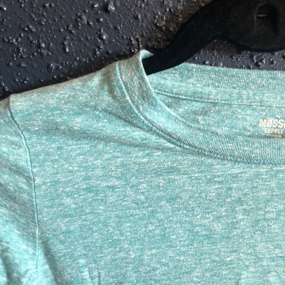 Teal heathered long sleeve shirt